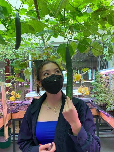 Casey Lo dans le jardin de l’école. Un ancien élève de YouthToSea remporte un prix environnemental. 